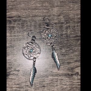 Dream Catcher Turquoise Earrings